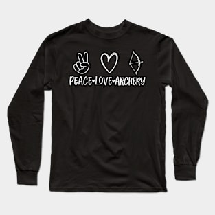 Peace love archery design Long Sleeve T-Shirt